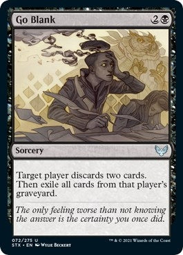 Image for Go Blank (72) (Strixhaven: School of Mages) (STX) - Magic: The Gathering