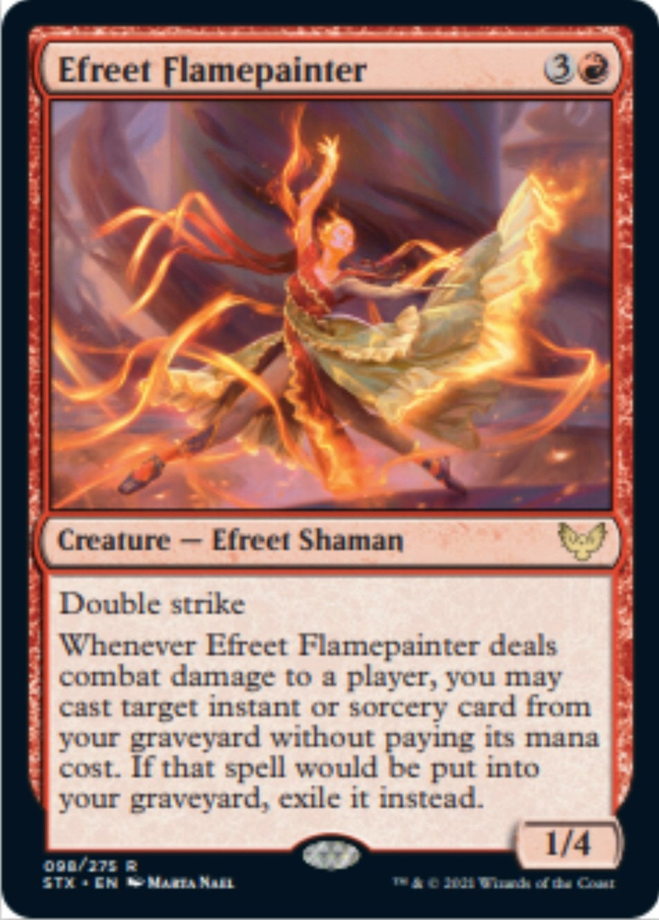 Image for Efreet Flamepainter (98) (Strixhaven: School of Mages) (STX) - Magic: The Gathering