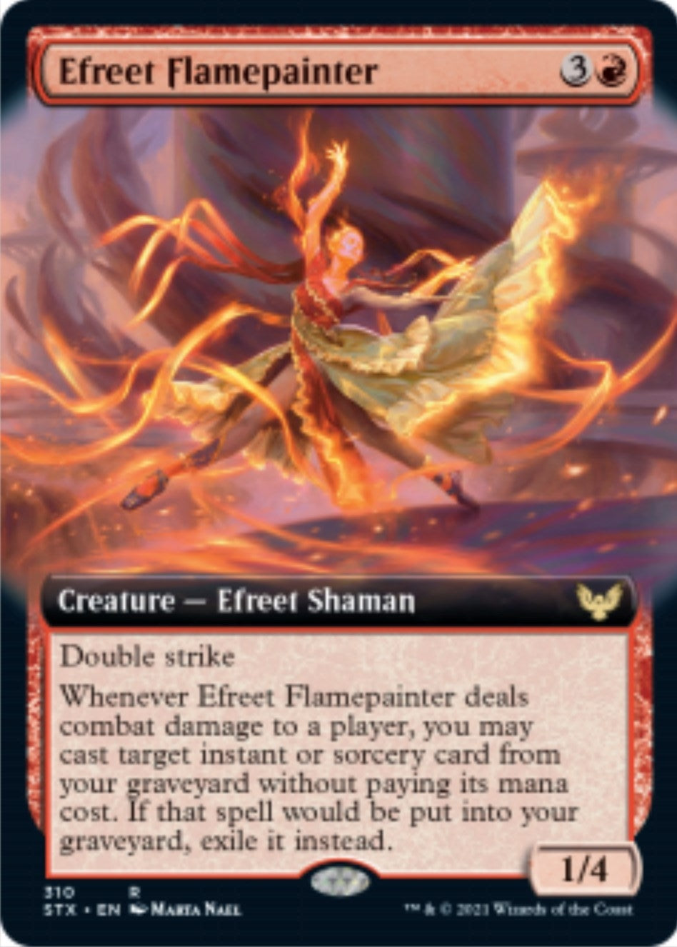 Image for Efreet Flamepainter (Extended Art) (310) (Strixhaven: School of Mages) (STX) - Magic: The Gathering