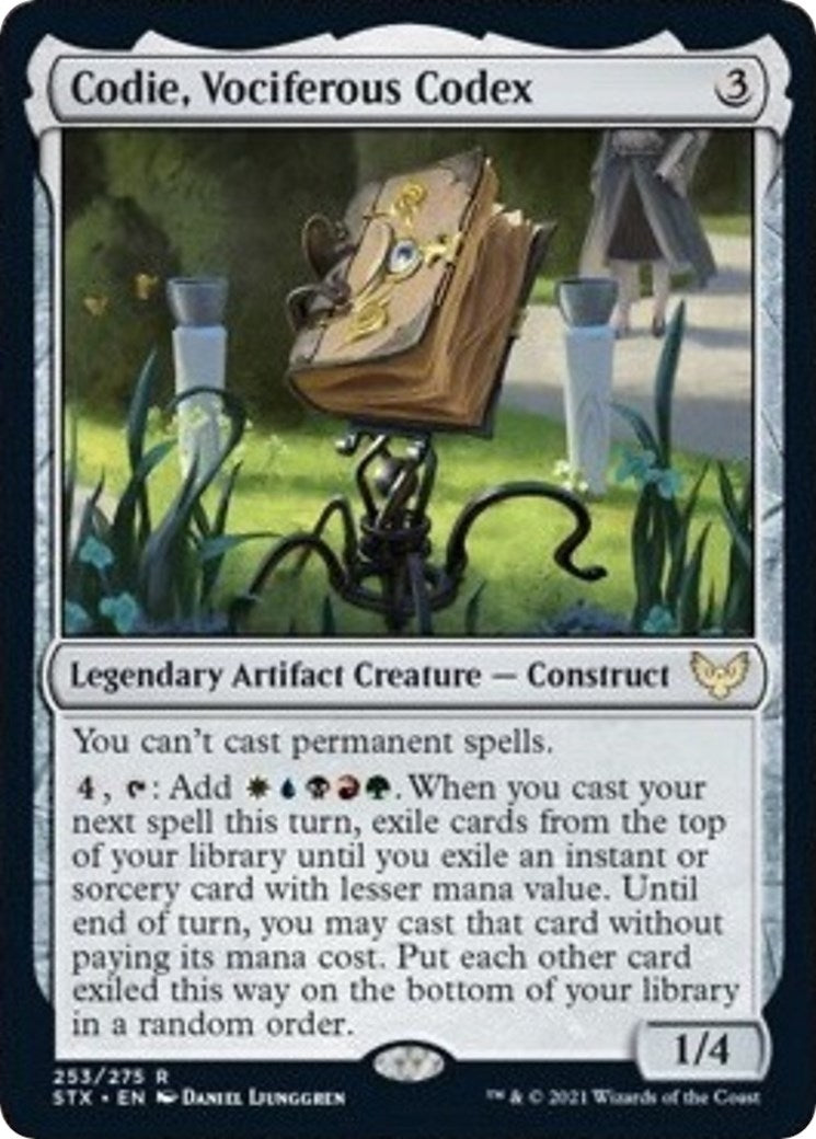 Image for Codie, Vociferous Codex (253) (Strixhaven: School of Mages) (STX) - Magic: The Gathering