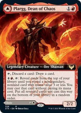 Image for Plargg, Dean of Chaos (Extended Art) (328) (Strixhaven: School of Mages) (STX) - Magic: The Gathering