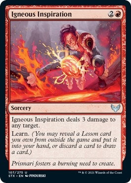Image for Igneous Inspiration (107) (Strixhaven: School of Mages) (STX) - Magic: The Gathering