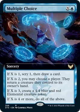 Image for Multiple Choice (Extended Art) (298) (Strixhaven: School of Mages) (STX) - Magic: The Gathering