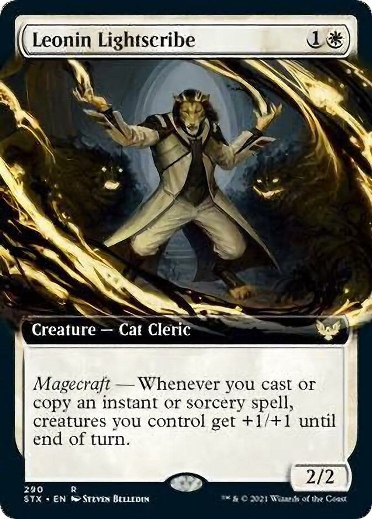 Image for Leonin Lightscribe (Extended Art) (290) (Strixhaven: School of Mages) (STX) - Magic: The Gathering