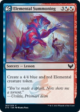 Image for Elemental Summoning (183) (Strixhaven: School of Mages) (STX) - Magic: The Gathering