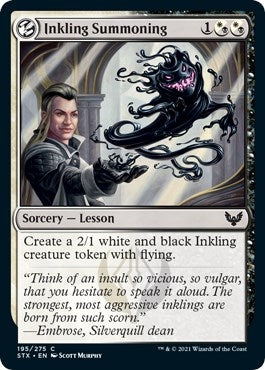 Image for Inkling Summoning (195) (Strixhaven: School of Mages) (STX) - Magic: The Gathering