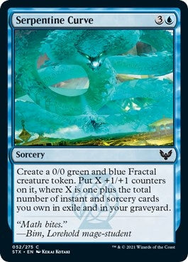Image for Serpentine Curve (52) (Strixhaven: School of Mages) (STX) - Magic: The Gathering
