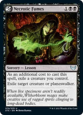 Image for Necrotic Fumes (78) (Strixhaven: School of Mages) (STX) - Magic: The Gathering