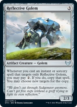 Image for Reflective Golem (257) (Strixhaven: School of Mages) (STX) - Magic: The Gathering