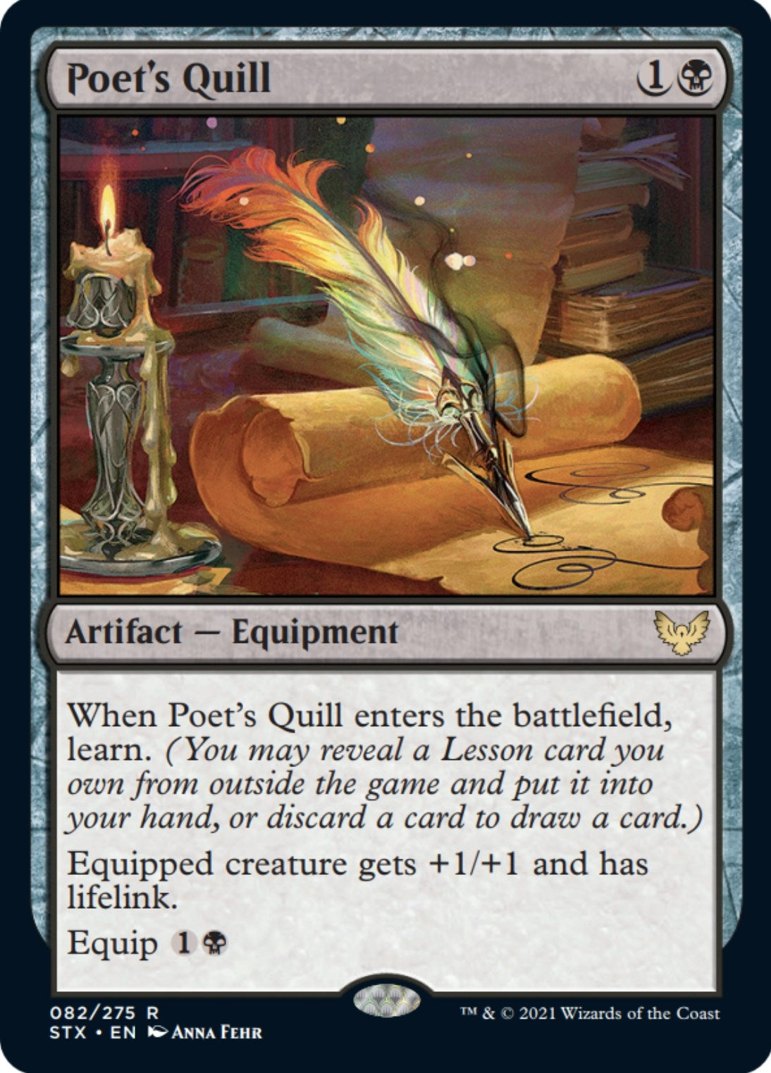 Image for Poet's Quill (82) (Strixhaven: School of Mages) (STX) - Magic: The Gathering