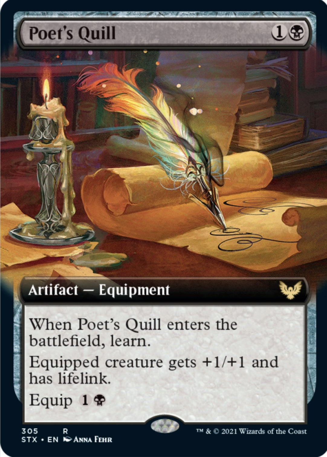 Image for Poet's Quill (Extended Art) (305) (Strixhaven: School of Mages) (STX) - Magic: The Gathering