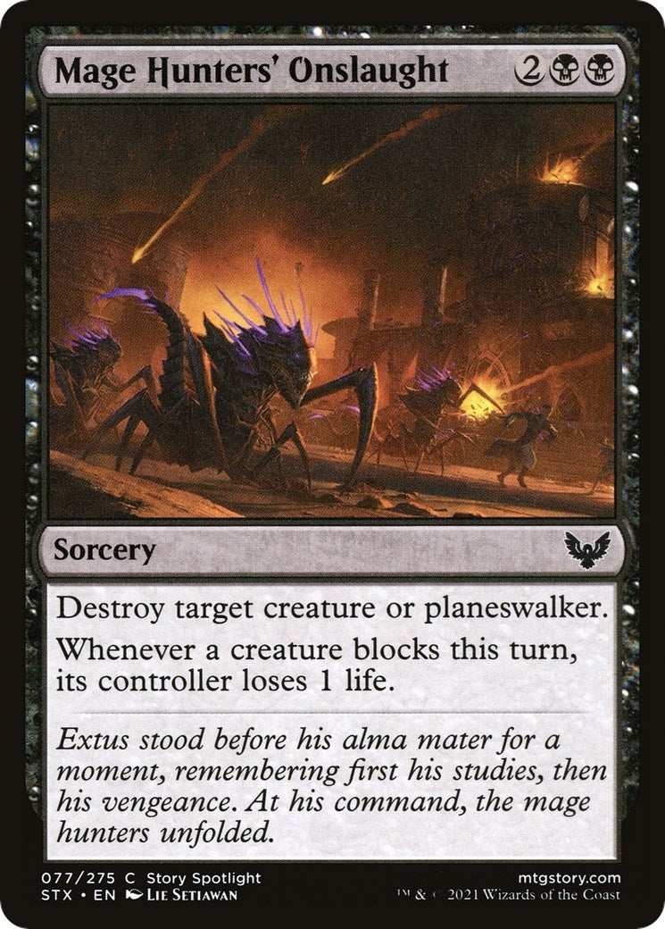 Image for Mage Hunters' Onslaught (77) (Strixhaven: School of Mages) (STX) - Magic: The Gathering