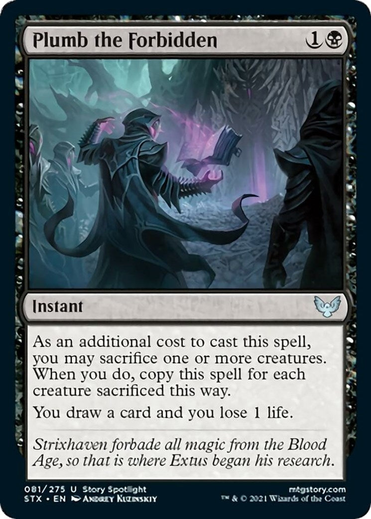 Image for Plumb the Forbidden (81) (Strixhaven: School of Mages) (STX) - Magic: The Gathering
