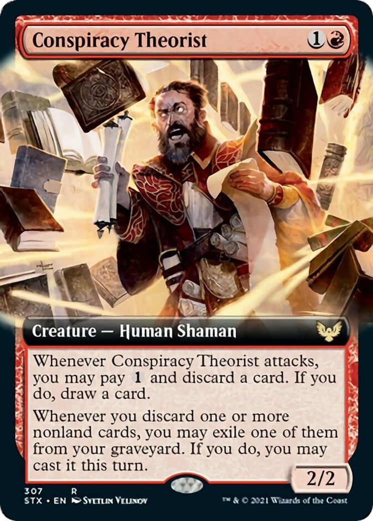Image for Conspiracy Theorist (Extended Art) (307) (Strixhaven: School of Mages) (STX) - Magic: The Gathering
