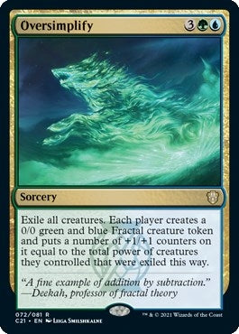 Image for Oversimplify (72) (Commander 2021) (C21) - Magic: The Gathering