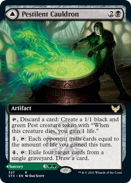 Image for Pestilent Cauldron (Extended Art) (327) (Strixhaven: School of Mages) (STX) - Magic: The Gathering