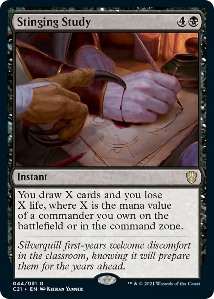 Image for Stinging Study (44) (Commander 2021) (C21) - Magic: The Gathering