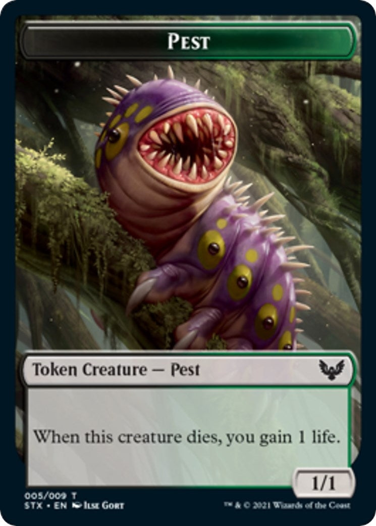 Image for Pest Token (5) (Strixhaven: School of Mages) (STX) - Magic: The Gathering