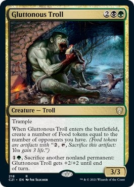 Image for Gluttonous Troll (218) (Commander 2021) (C21) - Magic: The Gathering