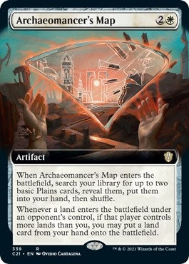 Image for Archaeomancer's Map (Extended Art) (339) (Commander 2021) (C21) - Magic: The Gathering