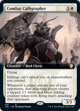 Image for Combat Calligrapher (Extended Art) (341) (Commander 2021) (C21) - Magic: The Gathering