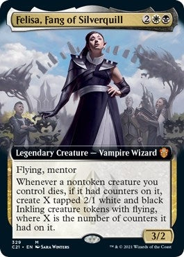 Image for Felisa, Fang of Silverquill (Extended Art) (329) (Commander 2021) (C21) - Magic: The Gathering
