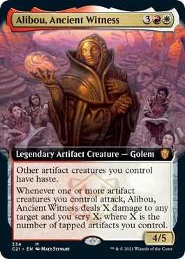 Image for Alibou, Ancient Witness (Extended Art) (334) (Commander 2021) (C21) - Magic: The Gathering