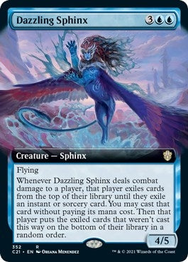 Image for Dazzling Sphinx (Extended Art) (352) (Commander 2021) (C21) - Magic: The Gathering