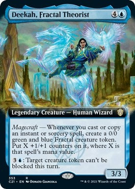 Image for Deekah, Fractal Theorist (Extended Art) (353) (Commander 2021) (C21) - Magic: The Gathering