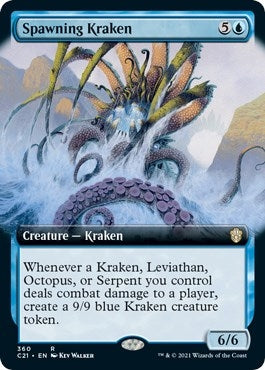 Image for Spawning Kraken (Extended Art) (360) (Commander 2021) (C21) - Magic: The Gathering