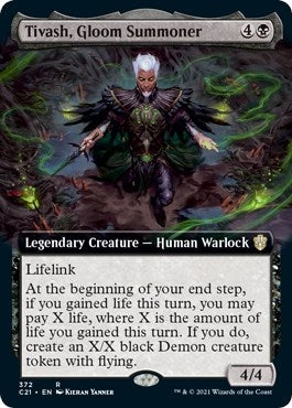 Image for Tivash, Gloom Summoner (Extended Art) (372) (Commander 2021) (C21) - Magic: The Gathering