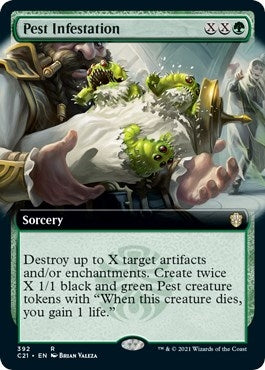 Image for Pest Infestation (Extended Art) (392) (Commander 2021) (C21) - Magic: The Gathering