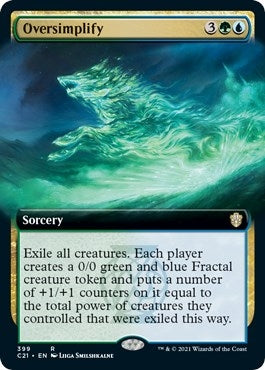 Image for Oversimplify (Extended Art) (399) (Commander 2021) (C21) - Magic: The Gathering