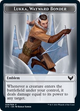 Image for Emblem - Lukka, Wayward Bonder (8) (Strixhaven: School of Mages) (STX) - Magic: The Gathering