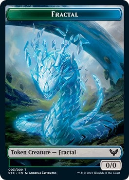 Image for Fractal (3) // Pest (5) Double-sided Token (3 // 5) (Strixhaven: School of Mages) (STX) - Magic: The Gathering