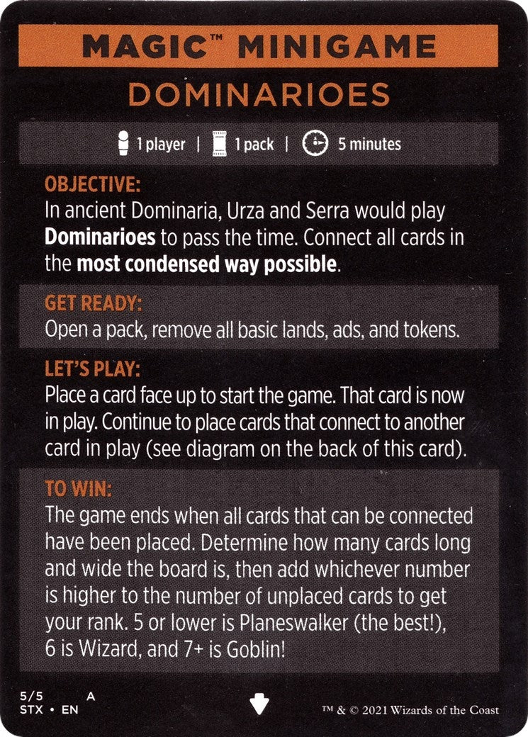 Image for Magic Minigame: Dominarioes (5) (Strixhaven: School of Mages) (STX) - Magic: The Gathering