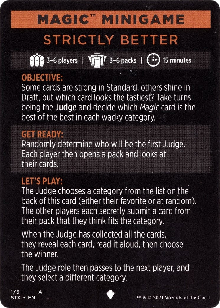 Image for Magic Minigame: Strictly Better (1) (Strixhaven: School of Mages) (STX) - Magic: The Gathering