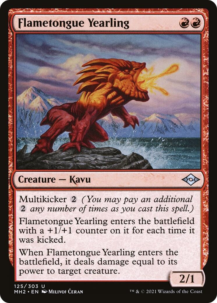 Image for Flametongue Yearling (125) (Modern Horizons 2) (MH2) - Magic: The Gathering