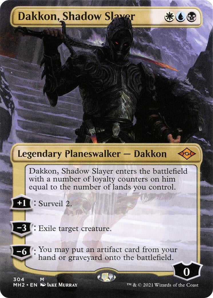 Image for Dakkon, Shadow Slayer (Borderless) (304) (Modern Horizons 2) (MH2) - Magic: The Gathering