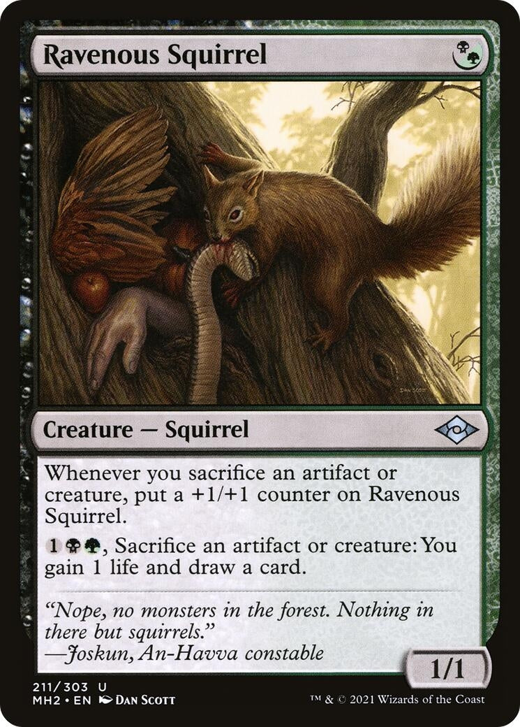 Image for Ravenous Squirrel (211) (Modern Horizons 2) (MH2) - Magic: The Gathering