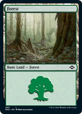 Image for Forest (489) (Foil Etched) (489) (Modern Horizons 2) (MH2) - Magic: The Gathering