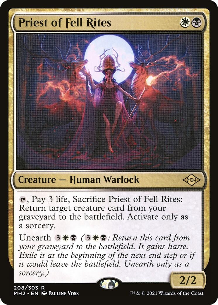 Image for Priest of Fell Rites (208) (Modern Horizons 2) (MH2) - Magic: The Gathering
