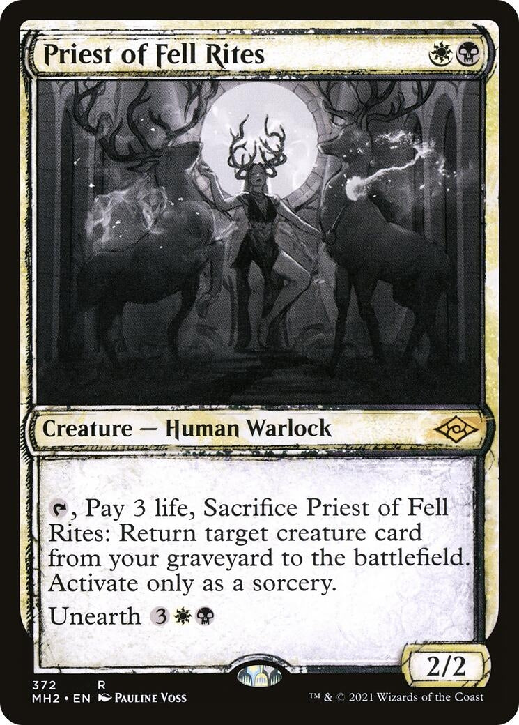 Image for Priest of Fell Rites (Showcase) (372) (Modern Horizons 2) (MH2) - Magic: The Gathering
