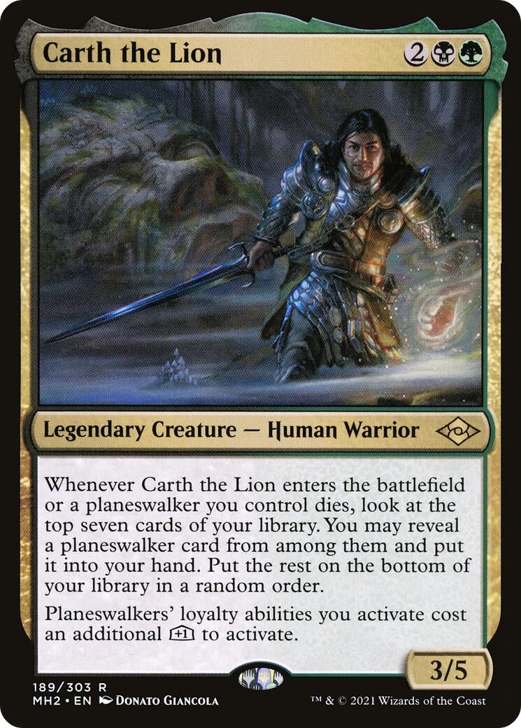 Image for Carth the Lion (189) (Modern Horizons 2) (MH2) - Magic: The Gathering