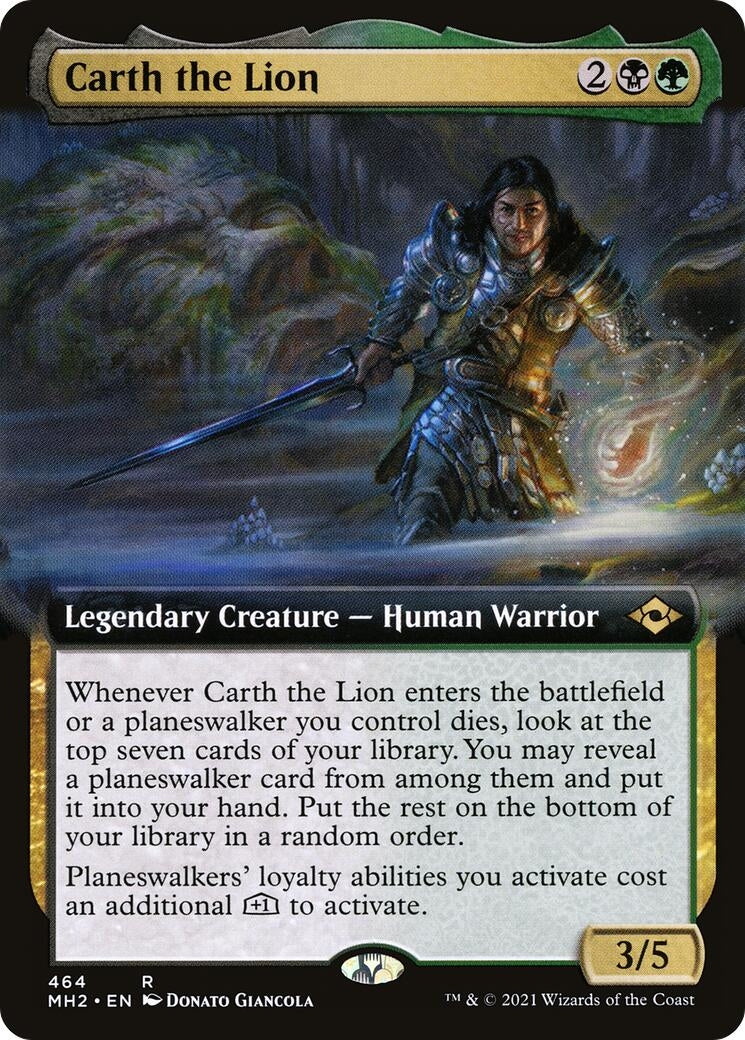 Image for Carth the Lion (Extended Art) (464) (Modern Horizons 2) (MH2) - Magic: The Gathering