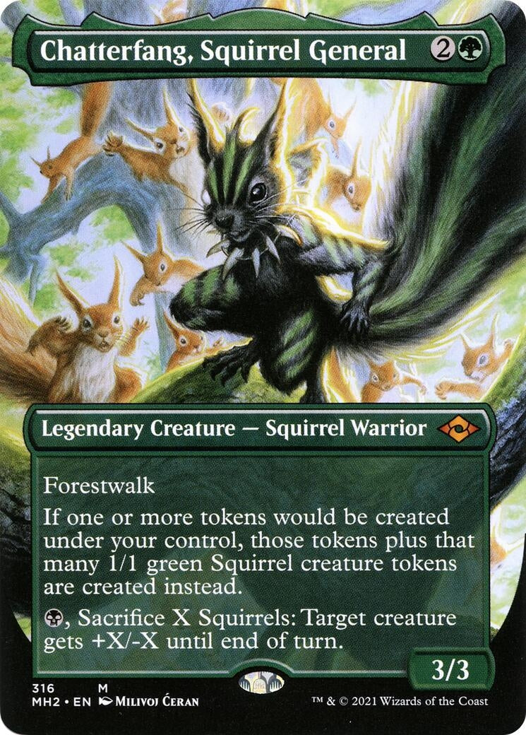 Image for Chatterfang, Squirrel General (Borderless) (316) (Modern Horizons 2) (MH2) - Magic: The Gathering