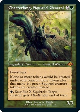 Image for Chatterfang, Squirrel General (Retro Frame) (Foil Etched) (410) (Modern Horizons 2) (MH2) - Magic: The Gathering