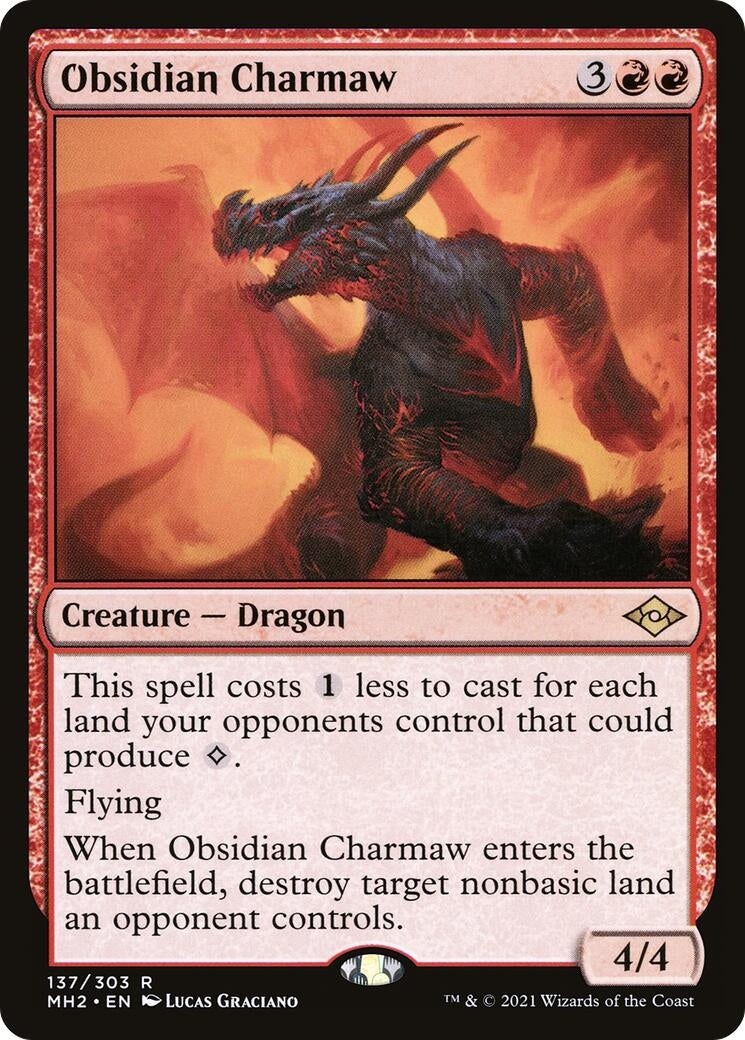 Image for Obsidian Charmaw (137) (Modern Horizons 2) (MH2) - Magic: The Gathering