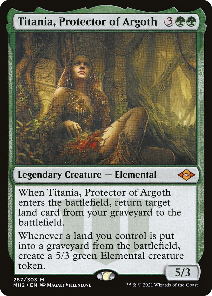 Image for Titania, Protector of Argoth (287) (Modern Horizons 2) (MH2) - Magic: The Gathering