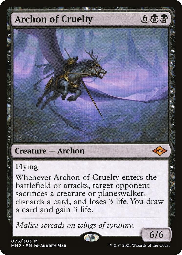 Image for Archon of Cruelty (75) (Modern Horizons 2) (MH2) - Magic: The Gathering